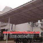 Hasil Pemasangan Kanopi Baja Ringan Atap Alderon Putih di Perum Raffles Hills A40, Cibubur, Jakarta Timur