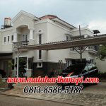 Hasil Pemasangan Kanopi Baja Ringan Atap Alderon Putih di Perum Raffles Hills A40, Cibubur, Jakarta Timur