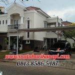 Hasil Pemasangan Kanopi Baja Ringan Atap Alderon Putih di Perum Raffles Hills A40, Cibubur, Jakarta Timur