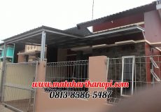 Hasil Pemasangan Kanopi Baja Ringan Atap Spandek Standar di Perum Bumi CImanggis 2, Blok S7, Cimanggis, Depok