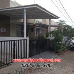 Hasil Pemasangan Kanopi Baja Ringan Atap Alderon Putih Type Super Elegan + Cat di Griya Bukit Jaya 2, Blok BA5 No.2, Bojong Nangka, Gunung Putri, Bogor