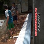 Hasil Pemasangan Kanopi Baja Ringan Atap Alderon Putih Type Super Elegan + Cat di Griya Bukit Jaya 2, Blok BA5 No.2, Bojong Nangka, Gunung Putri, Bogor