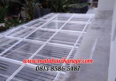 Hasil Pemasangan Kanopi Baja Ringan Atap Solartuff di Cimanggis, Depok