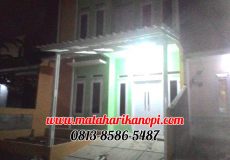 Hasil Pemasangan Kanopi Baja Ringan Atap Alderon Putih Type Super Elegan di Panorama Citayem, Sasak Panjang, Tajur Halang, Bogor