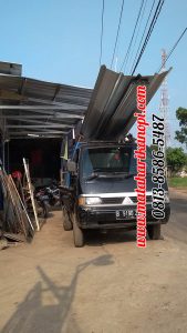 Hasil Pemasangan Kanopi Baja Ringan Atap Spandek Ekonomis di Ragajaya, Citayem, Depok