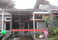 Hasil Pemasangan Kanopi Baja Ringan Atap Spandek Standar di Shapire Regency, Ragajaya, Citayem, Depok