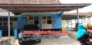 Hasil Pemasangan Kanopi Baja Ringan Atap Go Green Merah Type Ekonomis di Komplek TNI AU Dwikora, Cilangkap, Tapos, Depok