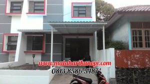 Hasil Pemasangan Kanopi Baja Ringan Atap Alderon Super Elegan Biru + Cat Putih di Komplek BBD, Radar Auri, Cimanggis, Mekarsari, Depok