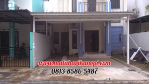 Hasil Pemasangan Kanopi Baja Ringan Atap Alderon Super Elegan Putih + Cat Putih di Perum The Bougenville Residence No.B2, Jl. Musholla At-Taqwa, Gandul, Cinere, Depok