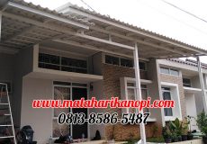 Hasil Pemasangan Kanopi Baja Ringan Atap Alderon Putih Type Super Elegan Plus Cat Putih di Perum The Royal Felice Kalimulya Depok