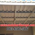 Hasil Pemasangan Kanopi Baja Ringan Atap Alderon Type Super Elegan Plus Cat Putih di Perum Ardena Residence - Belakang