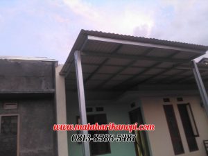 Hasil Pemasangan Kanopi Baja Ringan Atap Evo Gold Type Standar di Perum Pesona Rawa Denok