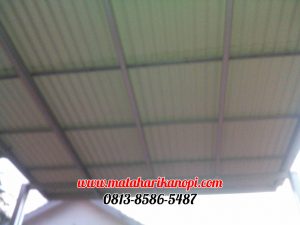 Hasil Pemasangan Kanopi Baja Ringan Atap Evo Gold Type Standar di Perum Pesona Rawa Denok