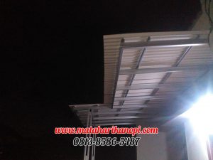 Hasil Pemasangan Kanopi Baja Ringan Atap Evo Gold Type Standar di Perum Pesona Rawa Denok
