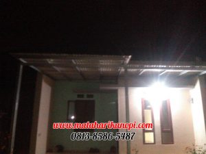 Hasil Pemasangan Kanopi Baja Ringan Atap Evo Gold Type Standar di Perum Pesona Rawa Denok