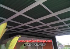 Hasil Pemasangan Kanopi Baja Ringan Atap Go Green Super Elegan Plus Cat Putih di TownHouse Margonda Depok