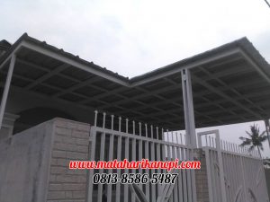 Hasil Pemasangan Kanopi Baja Ringan Atap Spandek Super Elegan di Perum Permata Green Depok Blok D3
