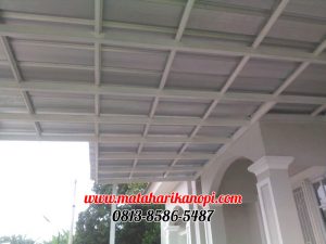 Hasil Pemasangan Kanopi Baja Ringan Atap Spandek Super Elegan di Perum Permata Green Depok Blok D3