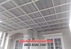 Hasil Pemasangan Kanopi Baja Ringan Atap Spandek Super Elegan di Perum Permata Green Depok Blok D3