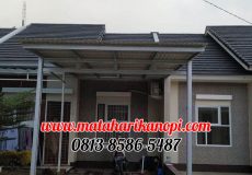 Hasil Pemasangan Kanopi Baja Ringan Atap Evo Gold Type Ekonomis di Komplek Grand Pesona Depok Blok E7