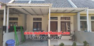 Hasil Pemasangan Kanopi Baja Ringan Atap Alderon Sunpanel Putih di Perum Mutiara Cagar Alam 3 No. 36 Depok