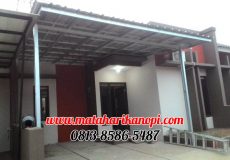 Hasil Pemasangan Kanopi Baja Ringan Atap Spandek Ekonomis di Grand Osaka 3 Kavling B. Jl. Sirnagalih 4 Cinangka Sawangan Depok