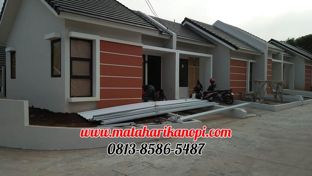 Hasil Pemasangan Kanopi Baja Ringan Atap Alderon Sunpanel Putih Super Elegan Plus Cat Putih di Mampang Hills Gardenia 13