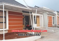 Hasil Pemasangan Kanopi Baja Ringan Atap Alderon Sunpanel Putih Super Elegan Plus Cat Putih di Mampang Hills Gardenia 13