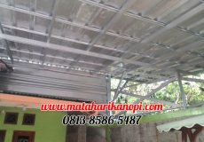 Hasil Pemasangan Kanopi Baja Ringan Atap Spandek Pasir Type Standar di Bumi Sawangan Indah 2