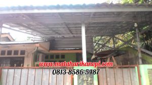 Hasil Pemasangan Kanopi Baja Ringan Atap Spandek Pasir Type Standar di Bumi Sawangan Indah 2