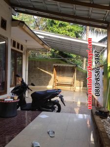 Hasil Pemasangan Kanopi Baja Ringan Atap Spandek Pasir Type Standar di Bumi Sawangan Indah 2