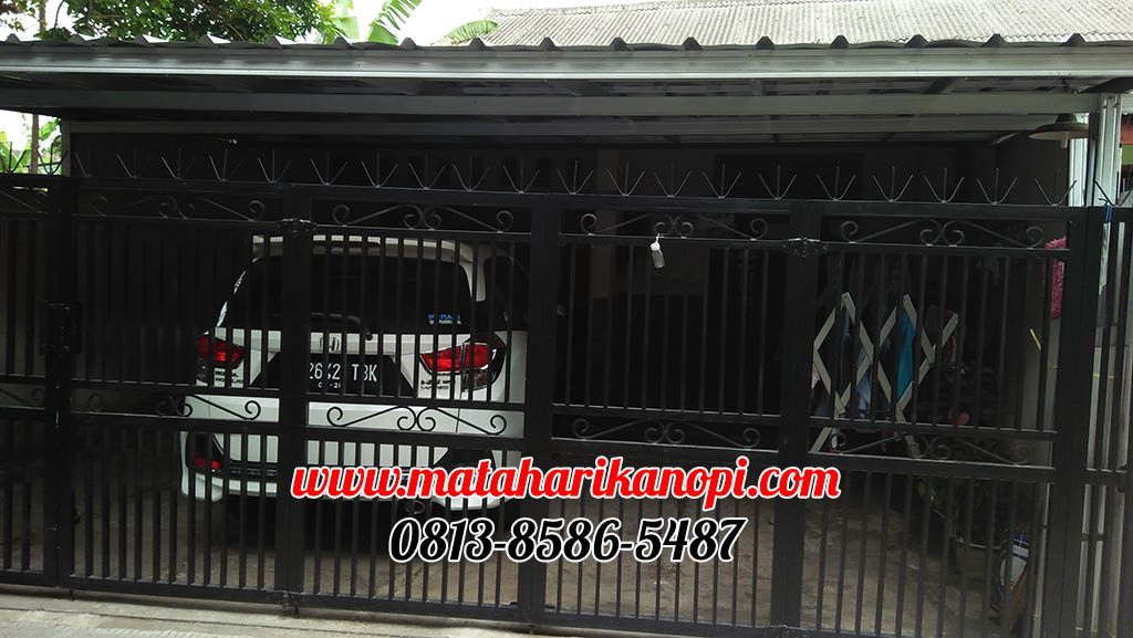 Hasil Pemasangan Kanopi Baja Ringan Atap Spandek Standar di Tirtamulya 3 Belakang Kawasaki Grand Depok City