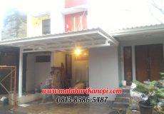 Hasil Pemasangan Kanopi Baja Ringan Atap Alderon Sunpanel Super Elegan di Ciracas Cibubur Jakarta Timur