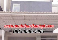 Hasil Pemasangan Kanopi Baja Ringan Atap Alderon Sunpanel Super Elegan Plus Cat Putih