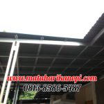 Hasil Pemasangan Kanopi Baja Ringan Atap Go Green Hijau Paket Standar di Mampang Hills Blok G8 No 20 Depok