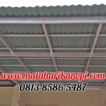Hasil Pemasangan Kanopi Baja Ringan Atap Go Green Hijau Paket Standar di Mampang Hills Blok G8 No 20 Depok
