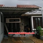 Hasil Pemasangan Kanopi Baja Ringan Atap Spandek Ekonomis di Orchid Green Village Tanah Baru Beji Depok