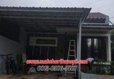 Hasil Pemasangan Kanopi Baja Ringan Atap Spandek Ekonomis di Orchid Green Village Tanah Baru Beji Depok