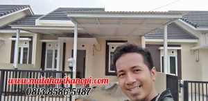 Hasil Pemasangan Kanopi Baja Ringan Atap Alderon RS Super Elegan Plus Cat Putih di Pondok Rajeg Residence