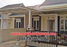 Hasil Pemasangan Kanopi Baja Ringan Atap Alderon RS Super Elegan Plus Cat Putih di Pondok Rajeg Residence