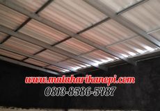 Hasil Pemasangan Kanopi Baja Ringan Atap Alderon Sunpanel Standar di Pondok Rajeg Residence