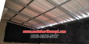 Hasil Pemasangan Kanopi Baja Ringan Atap Alderon Sunpanel Standar di Pondok Rajeg Residence