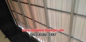 Hasil Pemasangan Kanopi Baja Ringan Atap Alderon Sunpanel Standar di Pondok Rajeg Residence