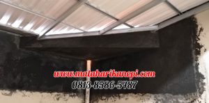 Hasil Pemasangan Kanopi Baja Ringan Atap Alderon Sunpanel Standar di Pondok Rajeg Residence