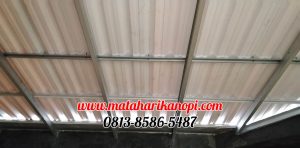 Hasil Pemasangan Kanopi Baja Ringan Atap Alderon Sunpanel Standar di Pondok Rajeg Residence