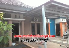 Hasil Pemasangan Kanopi Baja Ringan Atap Spandek Elegan di Citayem Depok