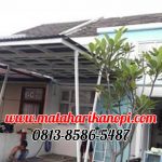 Hasil Pemasangan Kanopi Baja Ringan Atap Go Green Abu-abu di Grand Depok City