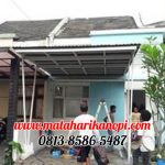 Hasil Pemasangan Kanopi Baja Ringan Atap Go Green Abu-abu di Grand Depok City
