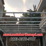 Hasil Pemasangan Kanopi Baja Ringan Atap Spandek Elegan Plus Cat Putih di Bukit Pelangi Residence