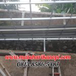 Hasil Pemasangan Kanopi Baja Ringan Atap Spandek Elegan Plus Cat Putih di Bukit Pelangi Residence